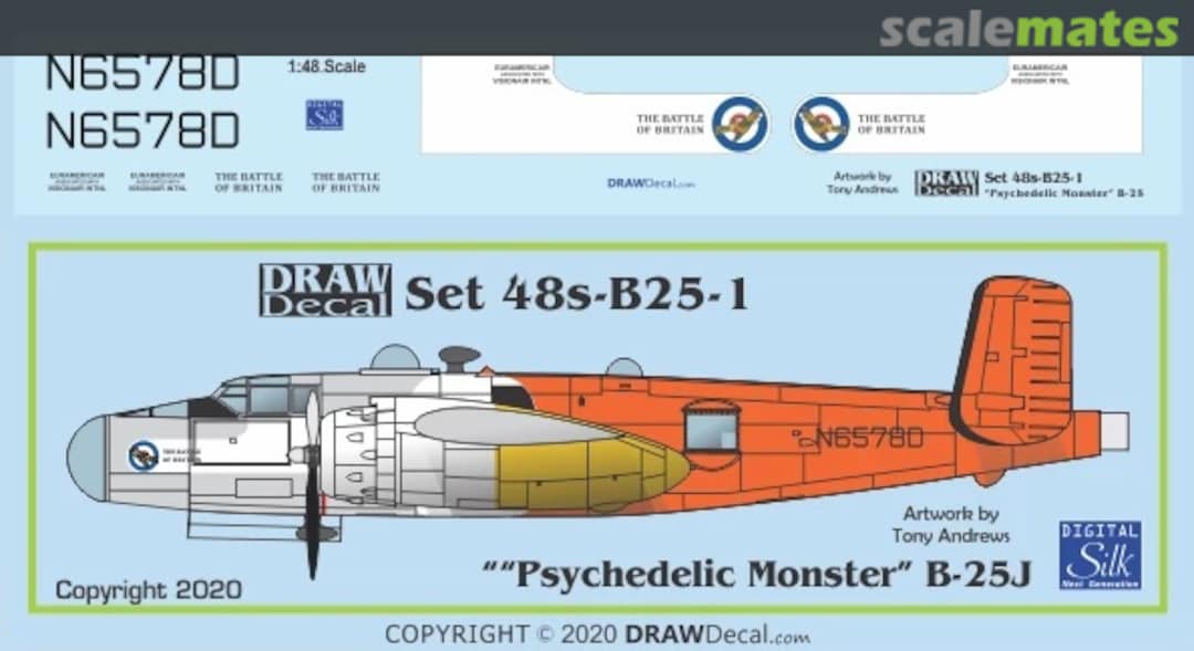 Boxart “Psychedelic Monster” B-25J 48-B25-1 Draw Decal Boxart “Psychedelic Monster” B-25J 48-B25-1 Draw Decal