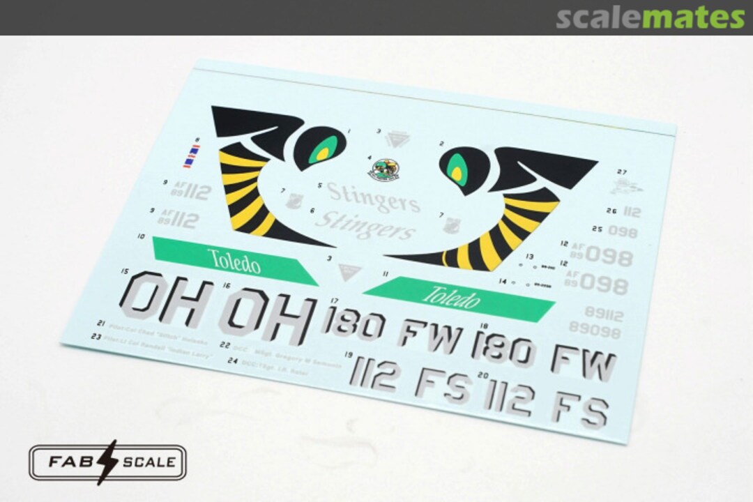 Contents F-16CM Block42 Dark Viper 112nd FS & 180th FW Toledo Express Airport 2024" FD48016 Fab Scale