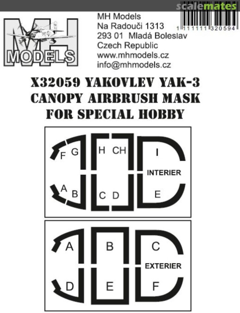 Boxart Yakovlev Yak-3 Canopy Airbrush Mask X32059 MH Models Boxart Yakovlev Yak-3 Canopy Airbrush Mask X32059 MH Models