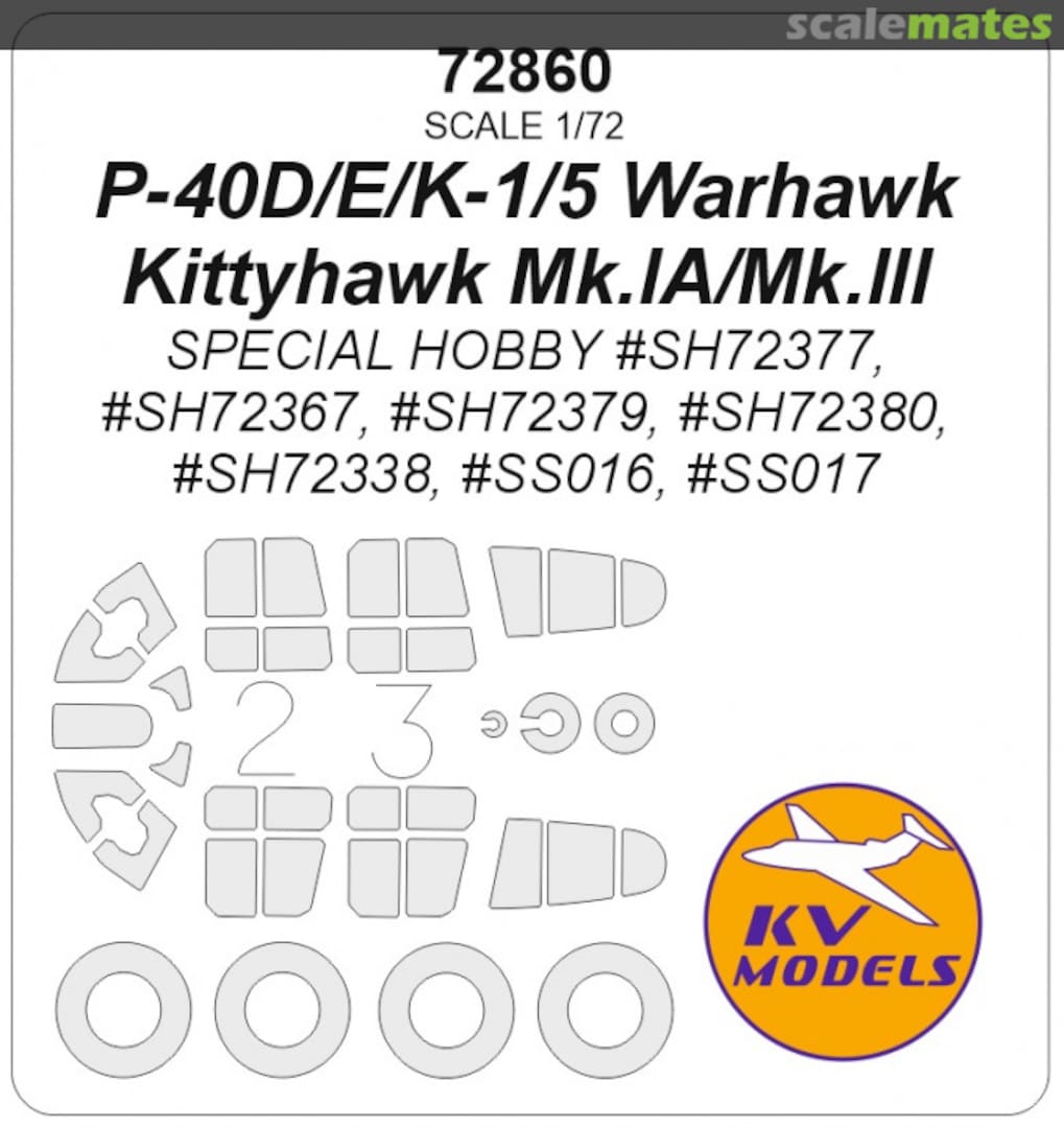 Boxart P-40D/E/K Warhawk / Kittyhawk Mk.IA / Mk.III 72860 KV Models Boxart P-40D/E/K Warhawk / Kittyhawk Mk.IA / Mk.III 72860 KV Models