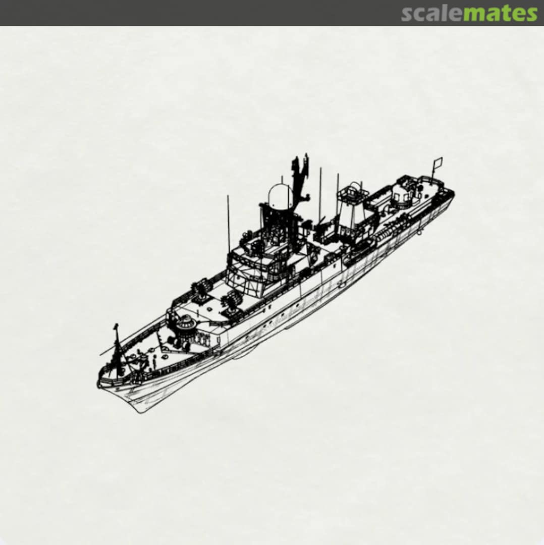 Boxart Soviet 1331M Small Anti-Submarine Vessel SSC350625S-A SSMODEL