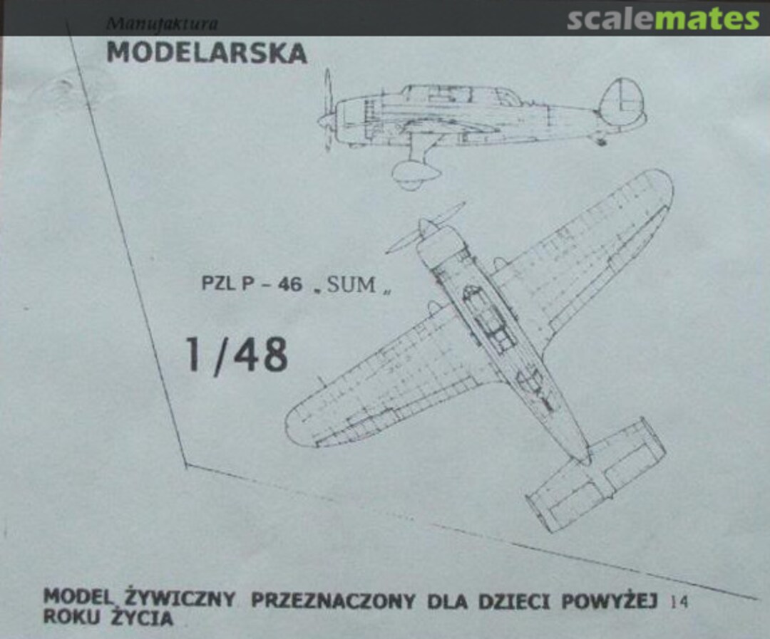 Boxart PZL P-46 Sum Manufaktura Modelarska Boxart PZL P-46 Sum Manufaktura Modelarska