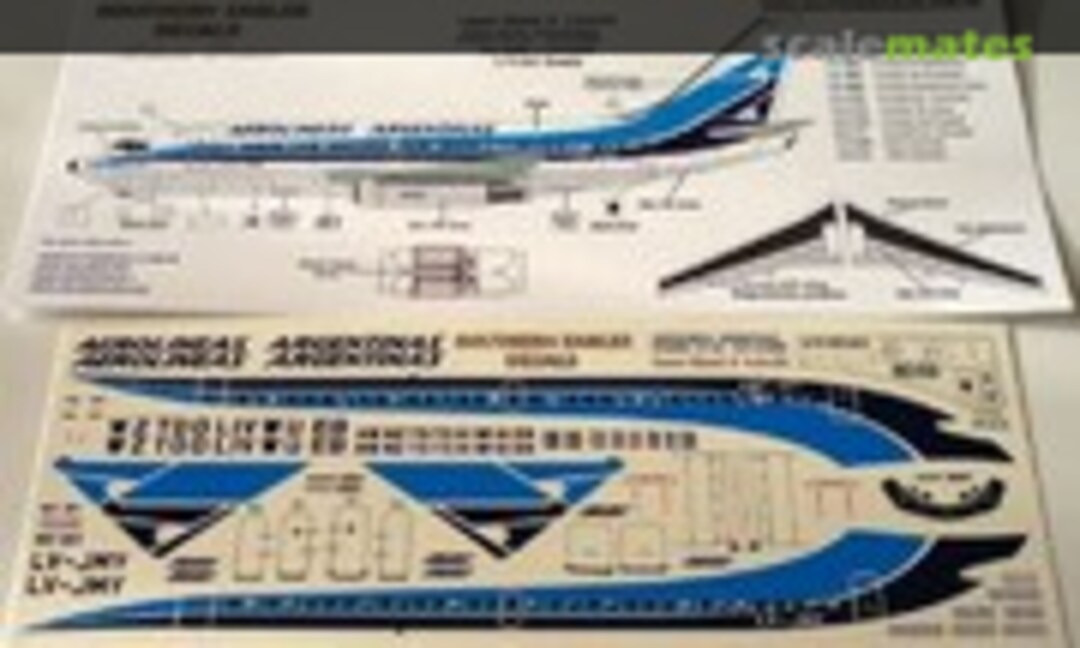 1:144 Boeing 737-200 Aerolineas Argentinas circa 1978 (Southern Eagles Decals 144-03)