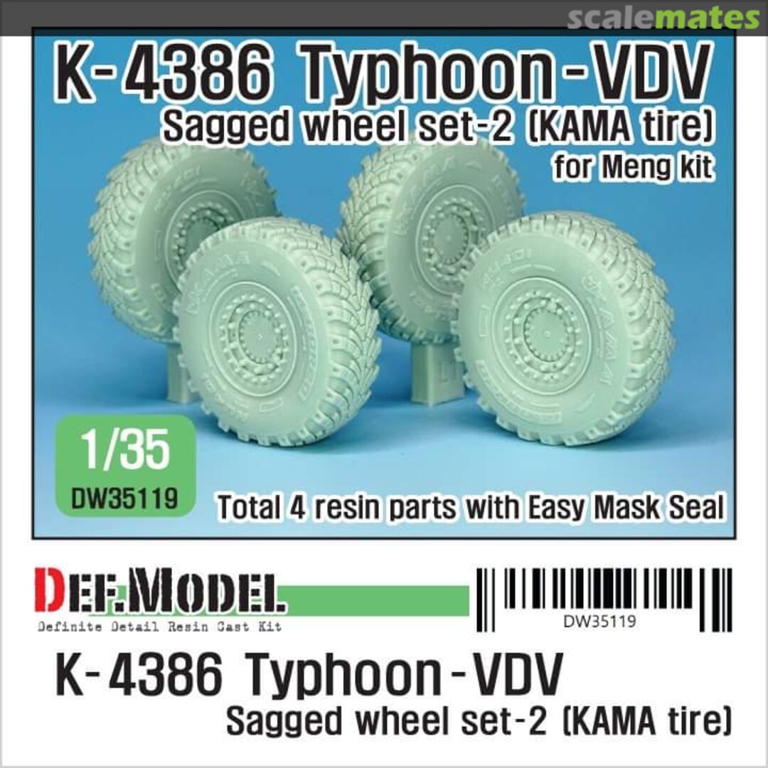 Boxart K-4386 Typhoon VDV sagged wheels set 2 (KAMA tire) DW35119 Def.Model