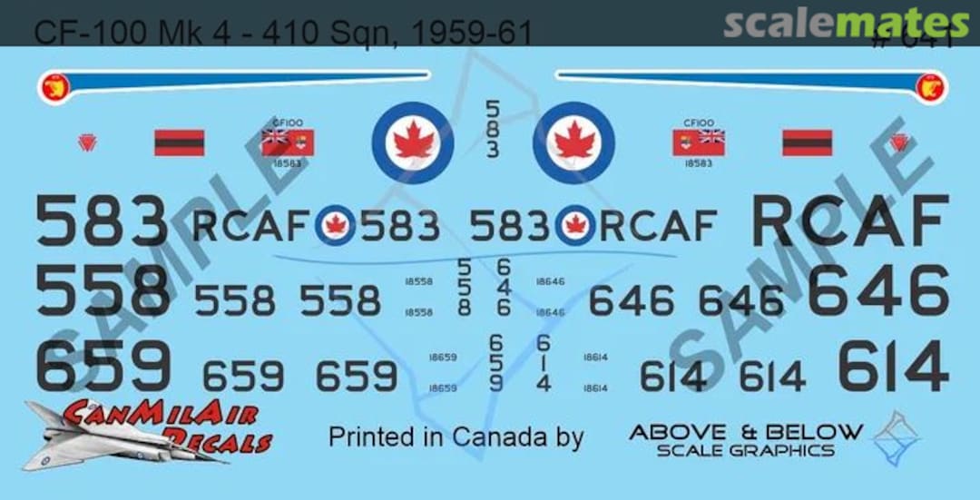 Boxart Avro CF-100 Canuck Mk. 5 - 410 Sqn (1959-61) 641 Above & Below Graphics Boxart Avro CF-100 Canuck Mk. 5 - 410 Sqn (1959-61) 641 Above & Below Graphics