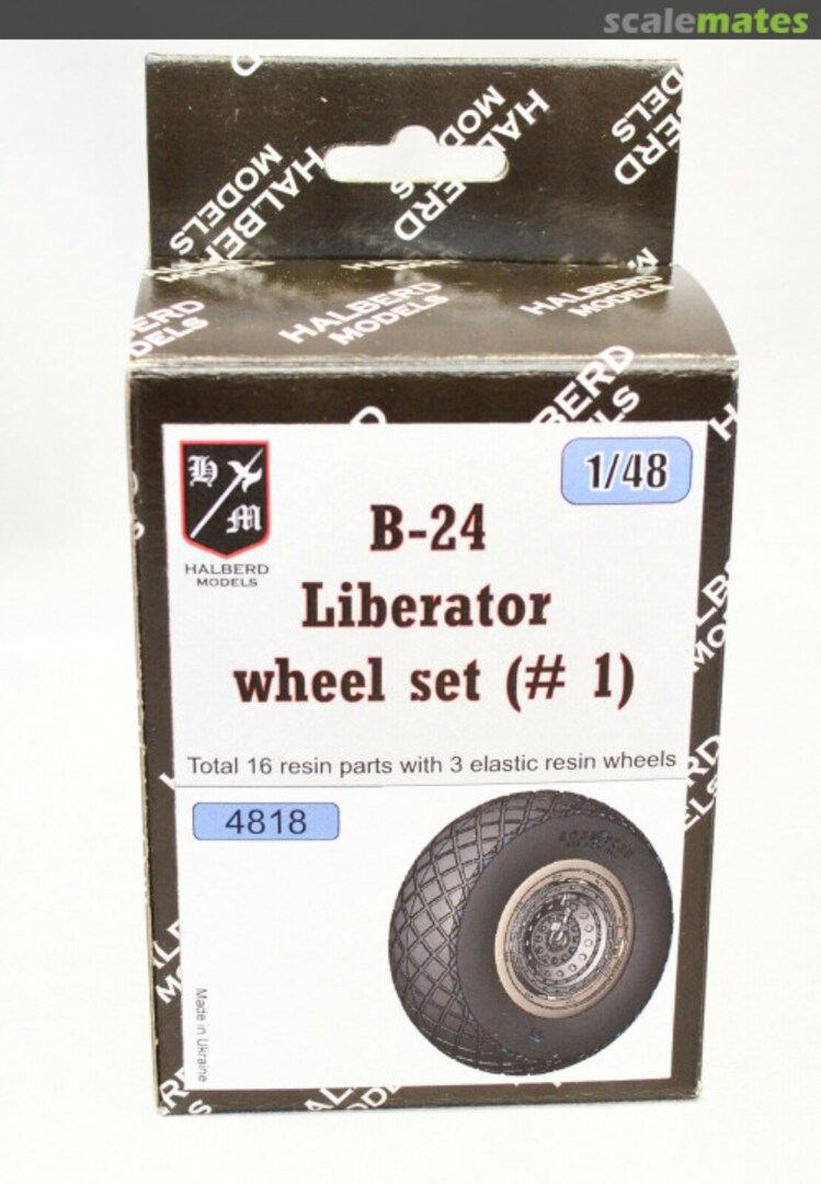 Boxart B-24 Liberator Wheel set 4818 Halberd Models Boxart B-24 Liberator Wheel set 4818 Halberd Models