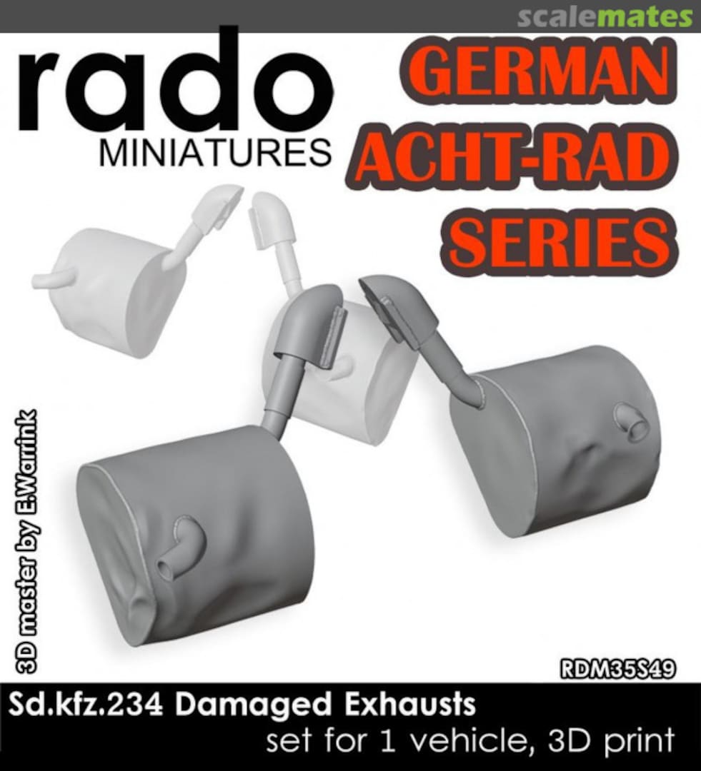 Boxart Sd.kfz. 234 Damaged Exhausts RDM35S49 Rado Miniatures Boxart Sd.kfz. 234 Damaged Exhausts RDM35S49 Rado Miniatures