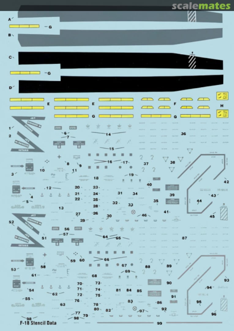 Boxart F/A-18 Stencil Data 72-034 Hi-Decal Line Boxart F/A-18 Stencil Data 72-034 Hi-Decal Line
