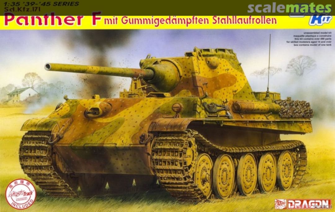 Boxart Sd.Kfz.171 Panther F mit Gummigedämpften Stahllaufrollen 6403 Dragon Boxart Sd.Kfz.171 Panther F mit Gummigedämpften Stahllaufrollen 6403 Dragon