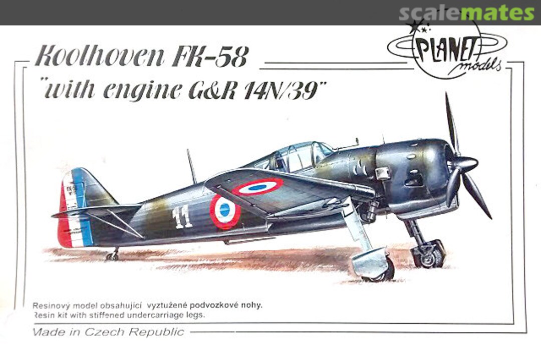 Boxart Koolhoven FK-58 PLT090 Planet Models Boxart Koolhoven FK-58 PLT090 Planet Models