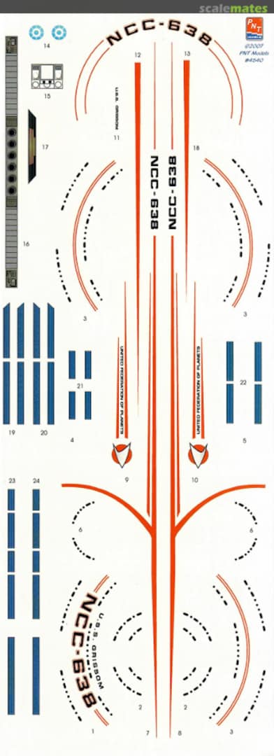 Boxart Oberth Class Grissom Decals 4540 PNT Models