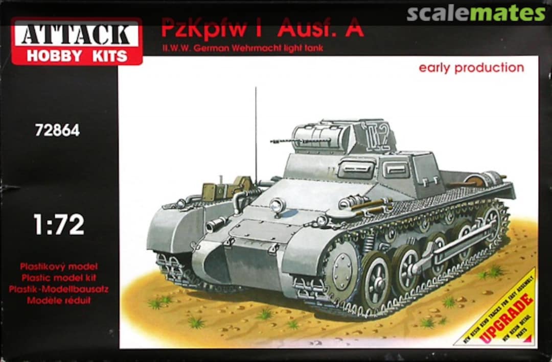 Boxart PzKpfw I Ausf. A 72864 Attack Hobby Kits Boxart PzKpfw I Ausf. A 72864 Attack Hobby Kits