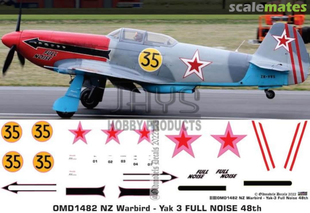Boxart Warbird - Yak-3 Full Noise OMD1482 Oldmodels Decals Boxart Warbird - Yak-3 Full Noise OMD1482 Oldmodels Decals