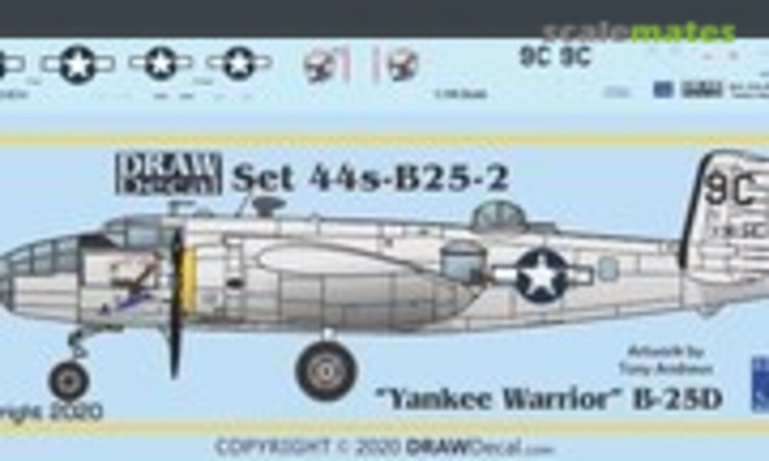 1:144 “Yankee Warrior” B-25D (Draw Decal 44-B25-2) 44-B25-2
