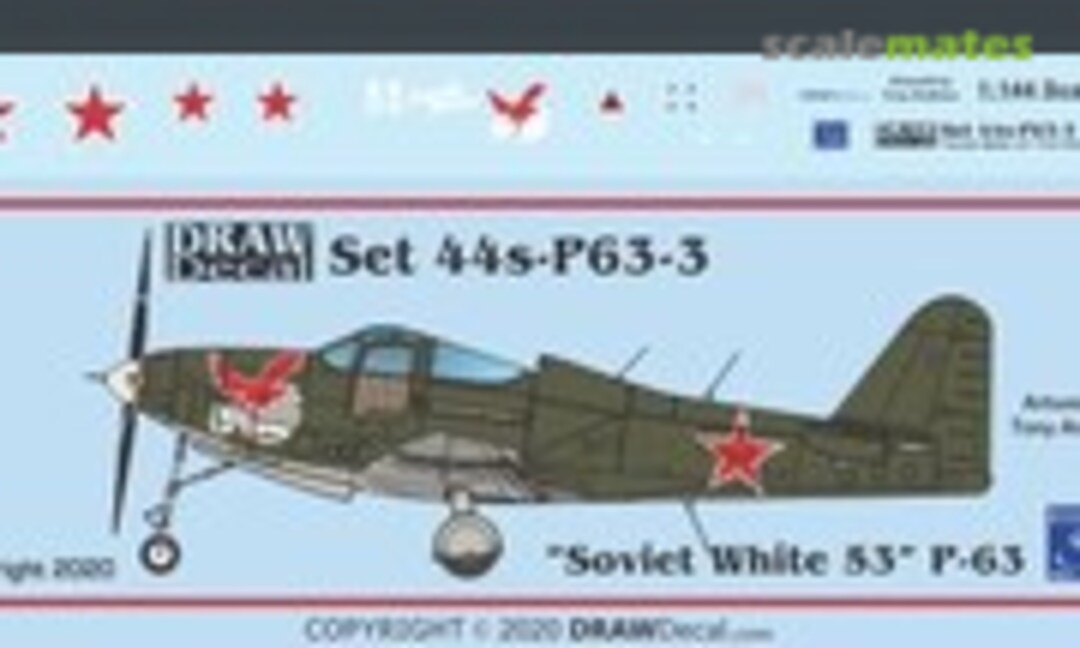 1:144 “Soviet White 53” P-63 (Draw Decal 44-P63-3) 44-P63-3