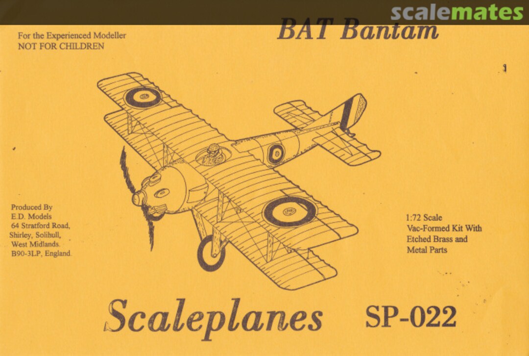 Boxart BAT Bantam SP-022 ScalePlanes Boxart BAT Bantam SP-022 ScalePlanes