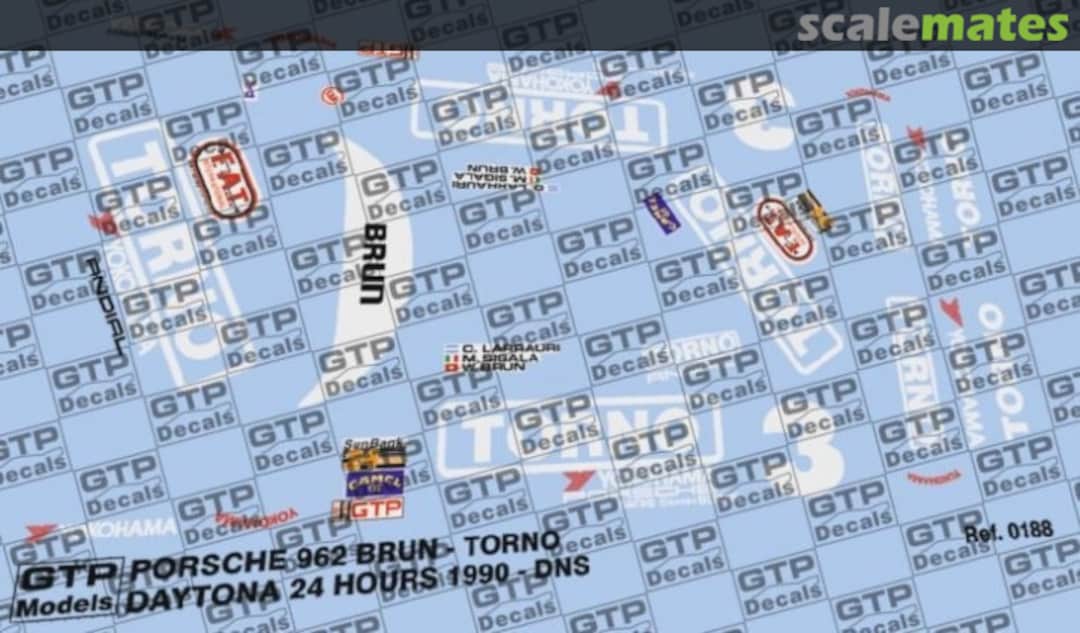 Boxart Porsche 962 Brun - Torno - Daytona 24H 1990 0188.24 GTP Decals Boxart Porsche 962 Brun - Torno - Daytona 24H 1990 0188.24 GTP Decals