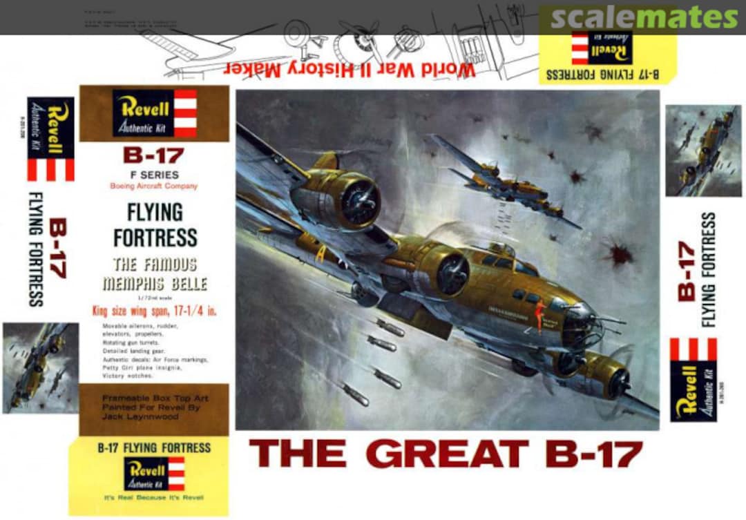 Boxart B-17F Flying Fortress H-201 Revell Boxart B-17F Flying Fortress H-201 Revell