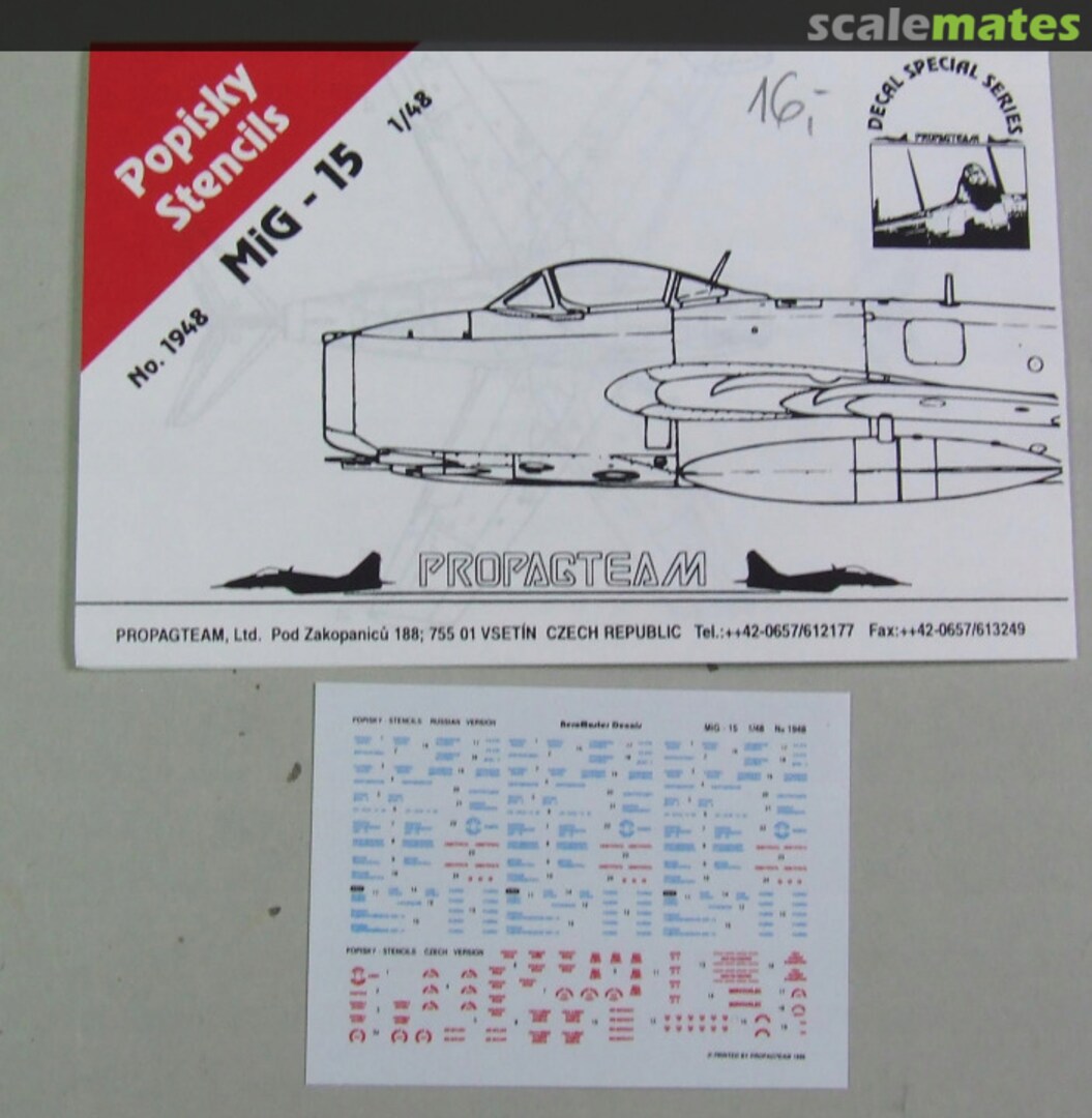 Boxart MiG-15 Stencils 1948 Propagteam Boxart MiG-15 Stencils 1948 Propagteam