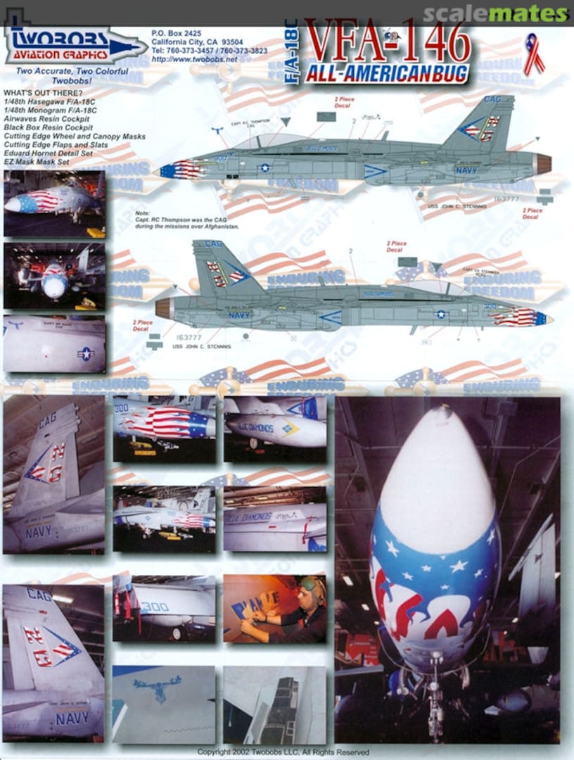 Boxart F/A-18C VFA-146 All-American Bug 48-036 TwoBobs Aviation Graphics Boxart F/A-18C VFA-146 All-American Bug 48-036 TwoBobs Aviation Graphics