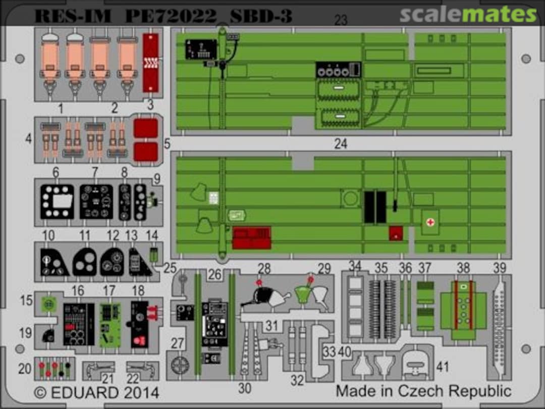 Boxart Douglas SBD-3 Dauntless Interior Detail-up Set for Hasegawa kit PE72022 RES-IM Boxart Douglas SBD-3 Dauntless Interior Detail-up Set for Hasegawa kit PE72022 RES-IM