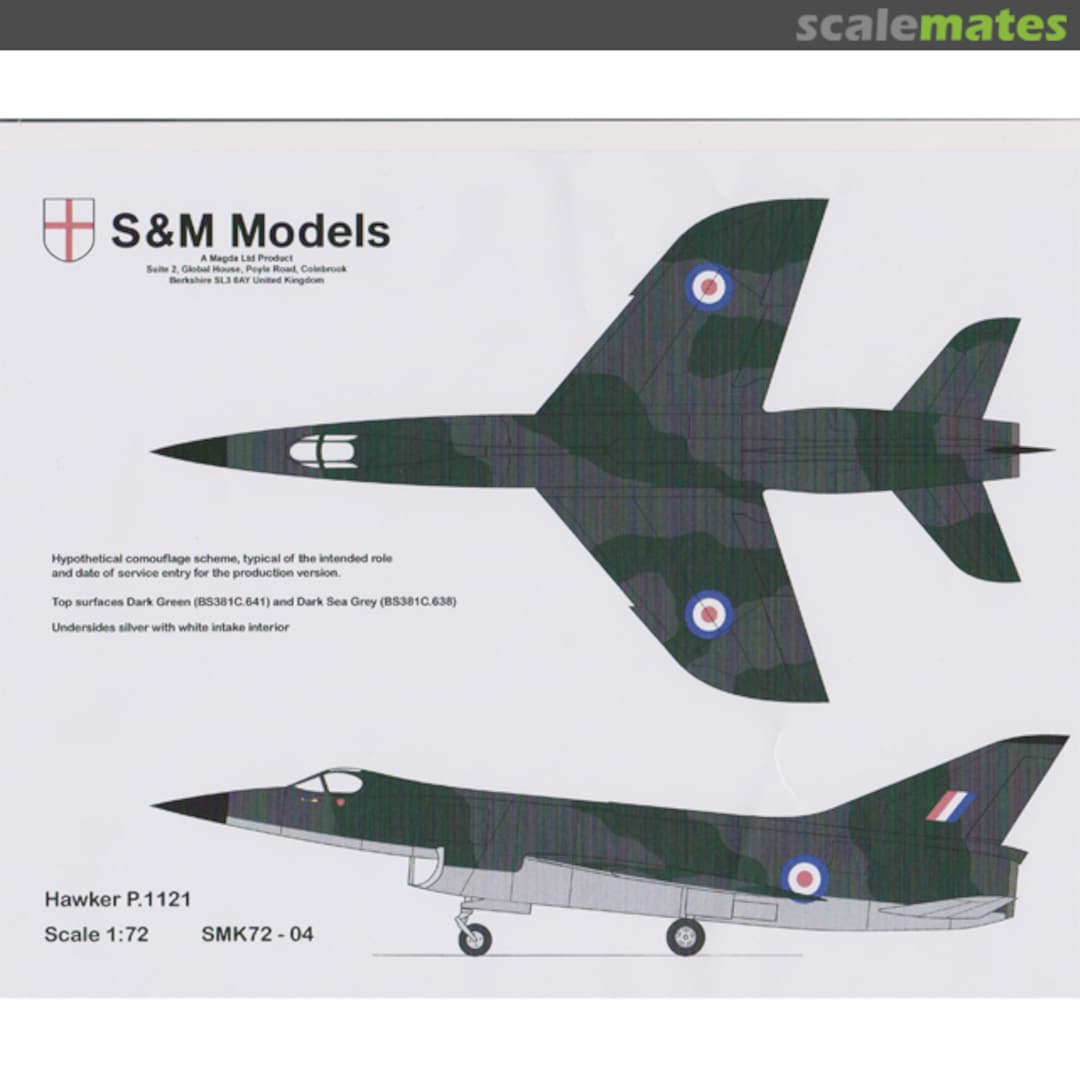 Boxart Hawker P-1121 SMK72-04 S&M Models Boxart Hawker P-1121 SMK72-04 S&M Models