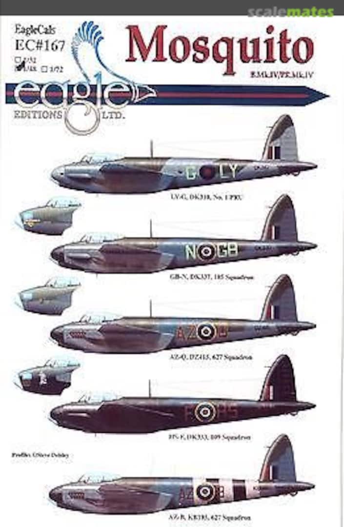 Boxart de Havilland Mosquito Mk.IV EagleCals EC72-167 Eagle Editions Boxart de Havilland Mosquito Mk.IV EagleCals EC72-167 Eagle Editions