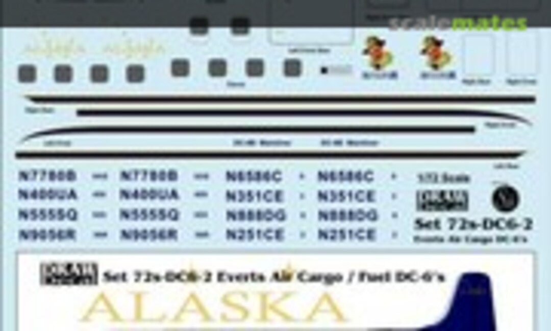 1:72 Douglas DC-6 (Draw Decal 72-DC6-2) 72-DC6-2