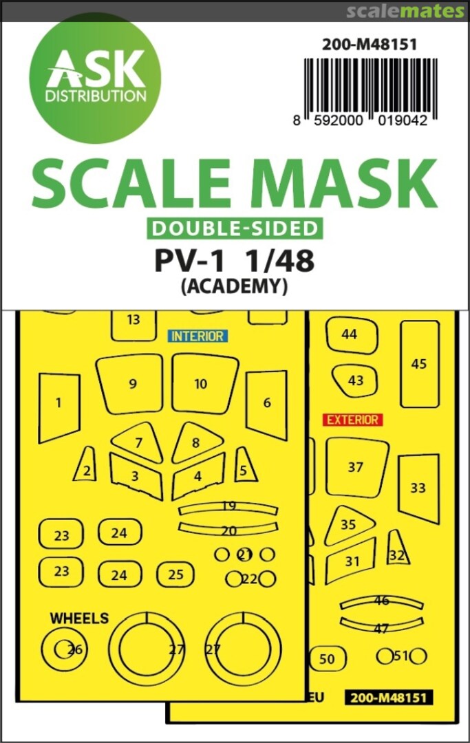 Boxart PV-1 Ventura masks 200-M48151 ASK Boxart PV-1 Ventura masks 200-M48151 ASK