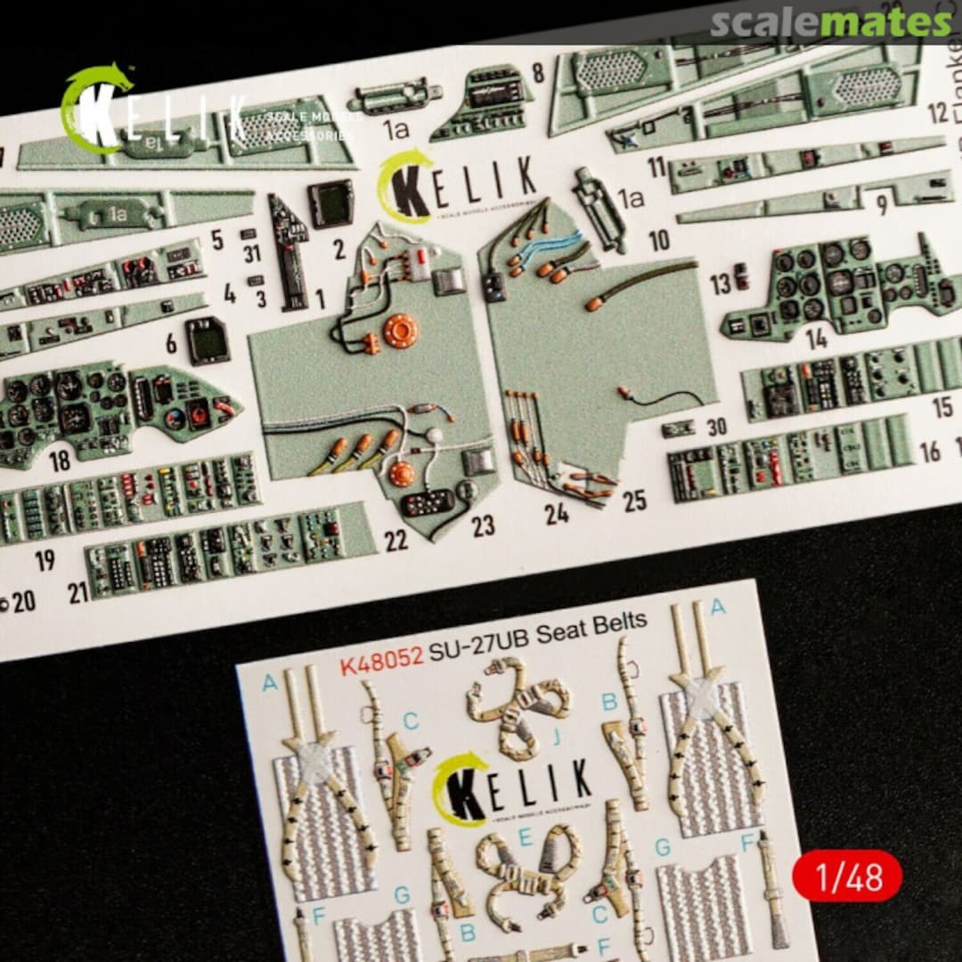Boxart Su-27UB Flanker C - interior 3D decals K48052 Kelik Boxart Su-27UB Flanker C - interior 3D decals K48052 Kelik