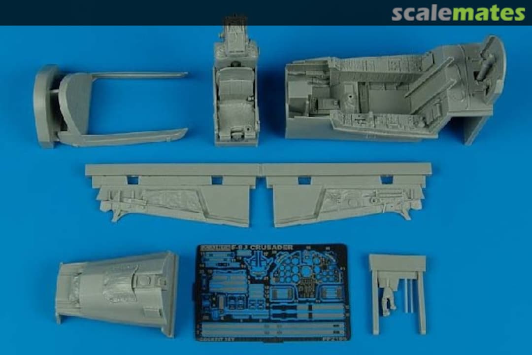 Boxart F-8J Crusader cockpit set 2106 Aires Boxart F-8J Crusader cockpit set 2106 Aires