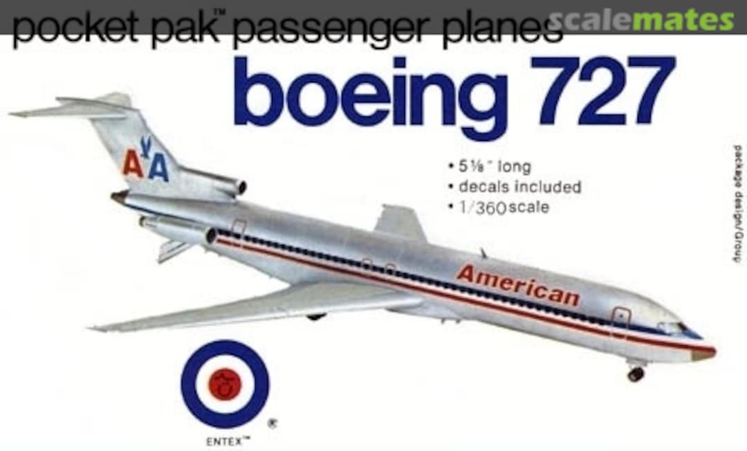 Boxart Boeing 727 8496B Entex Industries Boxart Boeing 727 8496B Entex Industries