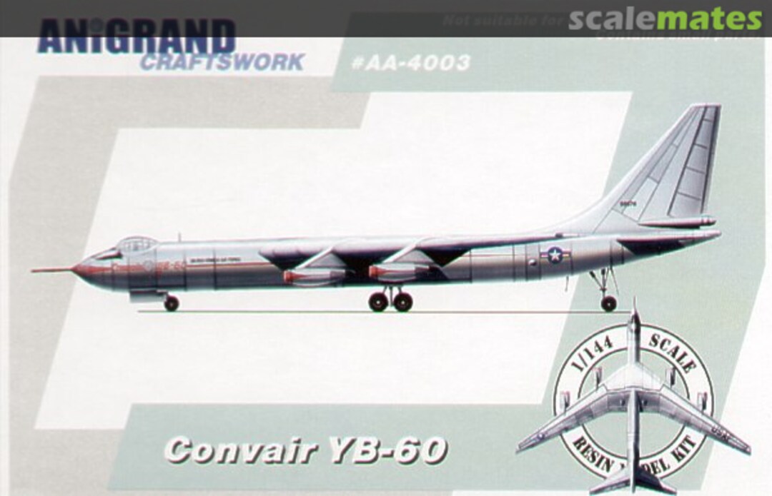 Boxart Convair YB-60 AA-4003 Anigrand Craftswork Boxart Convair YB-60 AA-4003 Anigrand Craftswork
