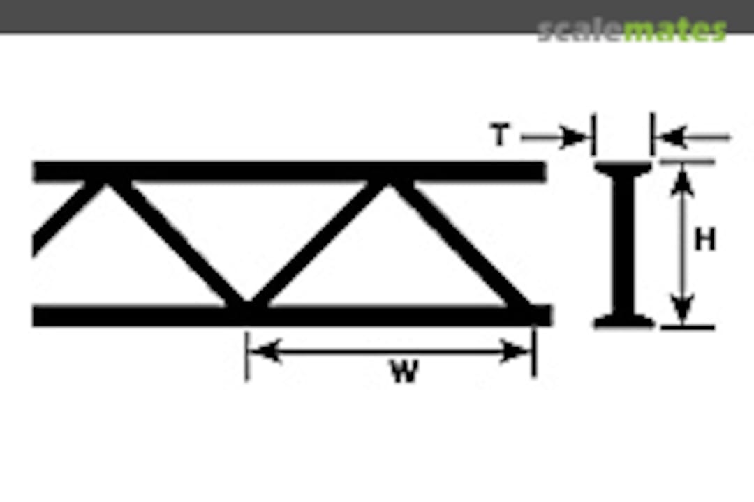 Boxart ABS Open Web Truss - Warren Style 2 (OWTA-4 / pack of 2) 90401 Plastruct Boxart ABS Open Web Truss - Warren Style 2 (OWTA-4 / pack of 2) 90401 Plastruct