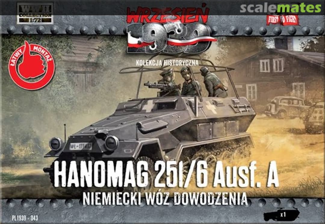Boxart Sd.Kfz. 251/6 Ausf. A command vehicle PL1939-043 First to Fight Boxart Sd.Kfz. 251/6 Ausf. A command vehicle PL1939-043 First to Fight