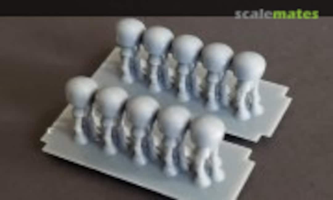 1:700 SATCOM Domes for Invincible class Aircraft Carriers (set of 10) (Model Monkey 700-SATCOM.RN) 700-SATCOM.RN