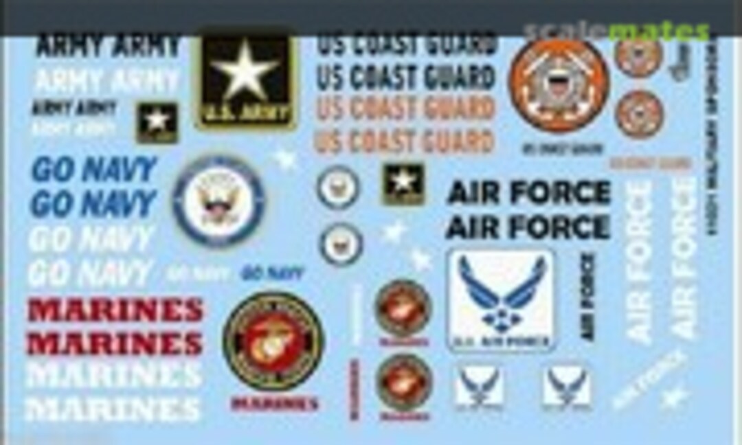 1:24 Armed Services Military Logos (Gofer Racing 11031) 11031