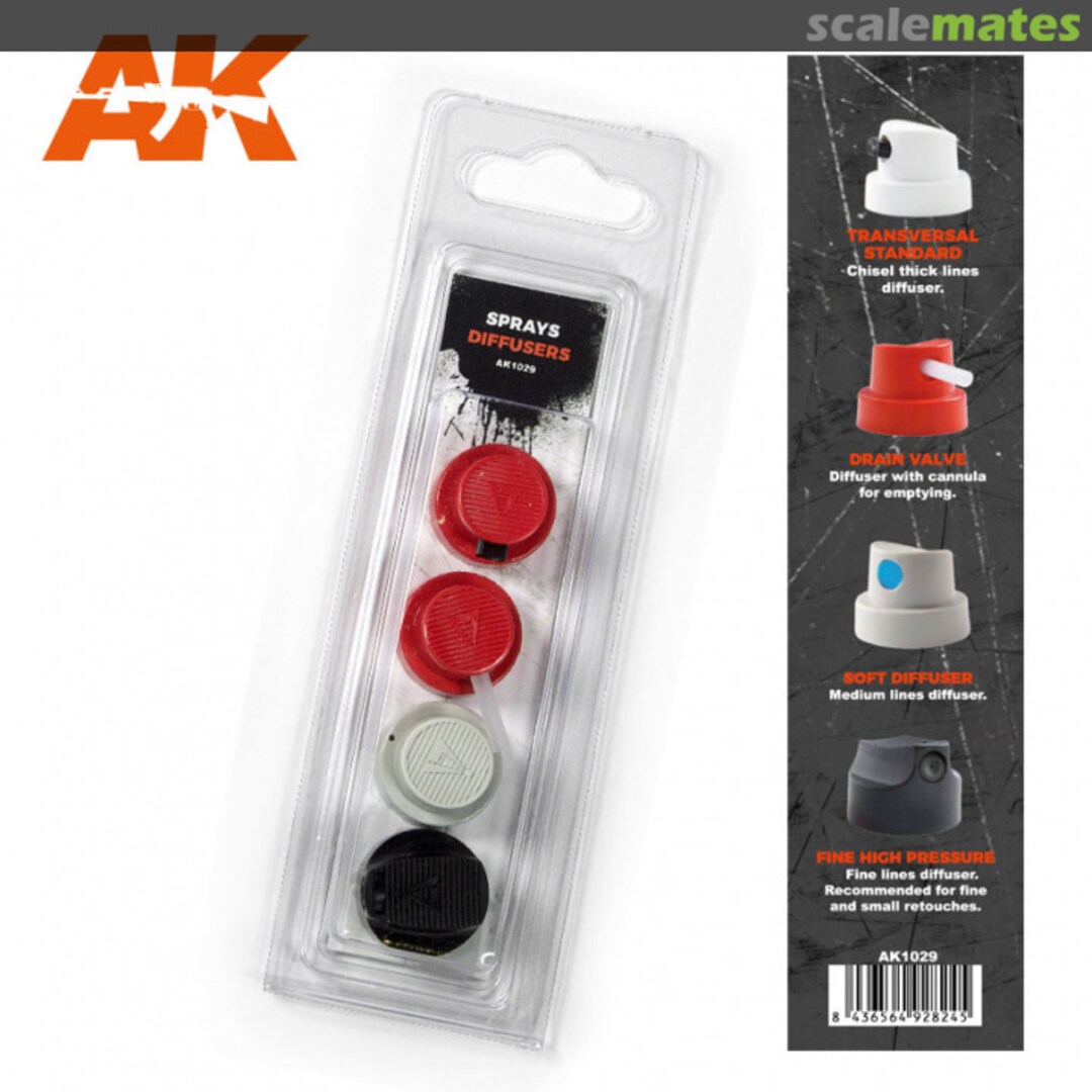 Boxart Spray Diffusers Set 2 AK 1029 AK Interactive