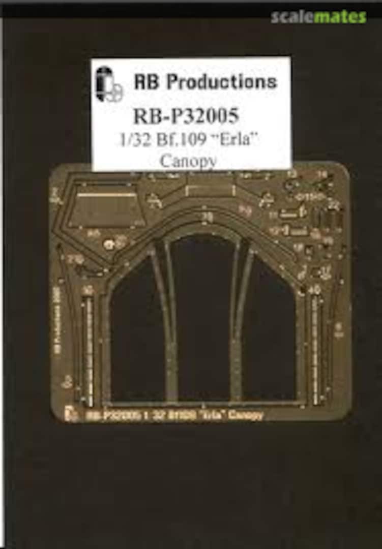 Boxart Bf 109 'Erla' Canopy RB-P32005 RB Productions Boxart Bf 109 'Erla' Canopy RB-P32005 RB Productions