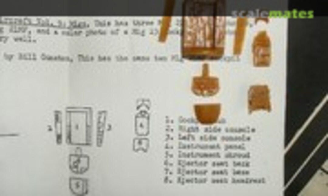 1:48 MiG-21MF Fishbed - Cockpit Detail Set (Missing Link Models ML0mm) ML0mm