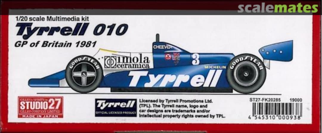 Boxart Tyrrell 010 ST27-FK20285 Studio27 Boxart Tyrrell 010 ST27-FK20285 Studio27