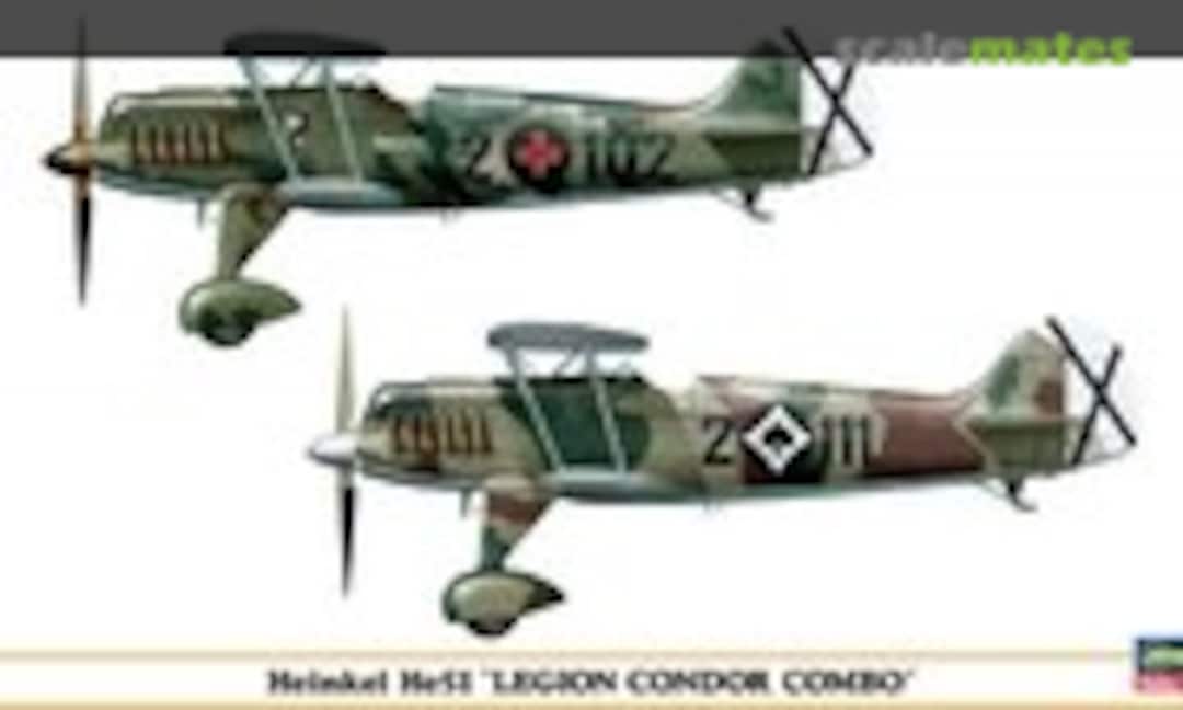 1:72 Heinkel He51 'Legion Condor Combo' (Hasegawa 00990)