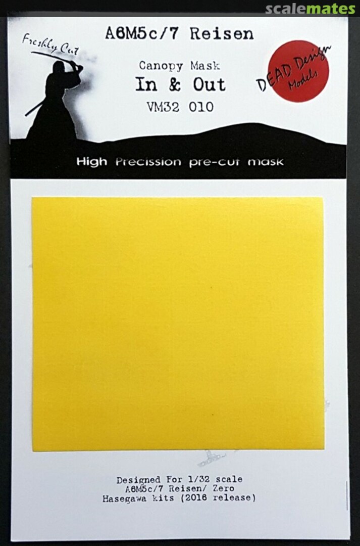 Boxart Mitsubishi A6M5 Reisen interior and exterior canopy frame paint mask VM32010 DEAD Design Models Boxart Mitsubishi A6M5 Reisen interior and exterior canopy frame paint mask VM32010 DEAD Design Models