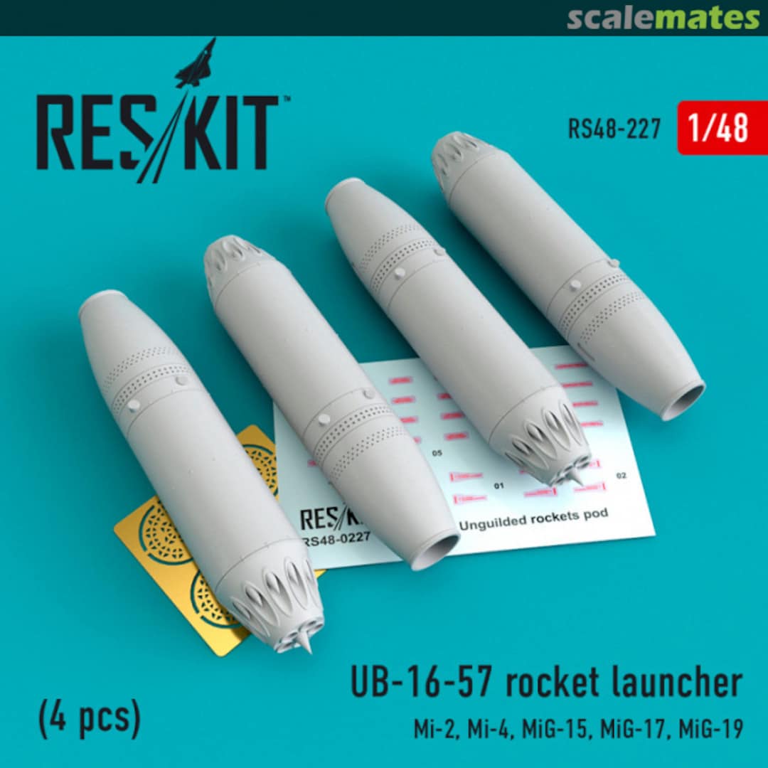 Boxart UB-16-57 rocket launcher (4 pcs) RS48-0227 ResKit Boxart UB-16-57 rocket launcher (4 pcs) RS48-0227 ResKit