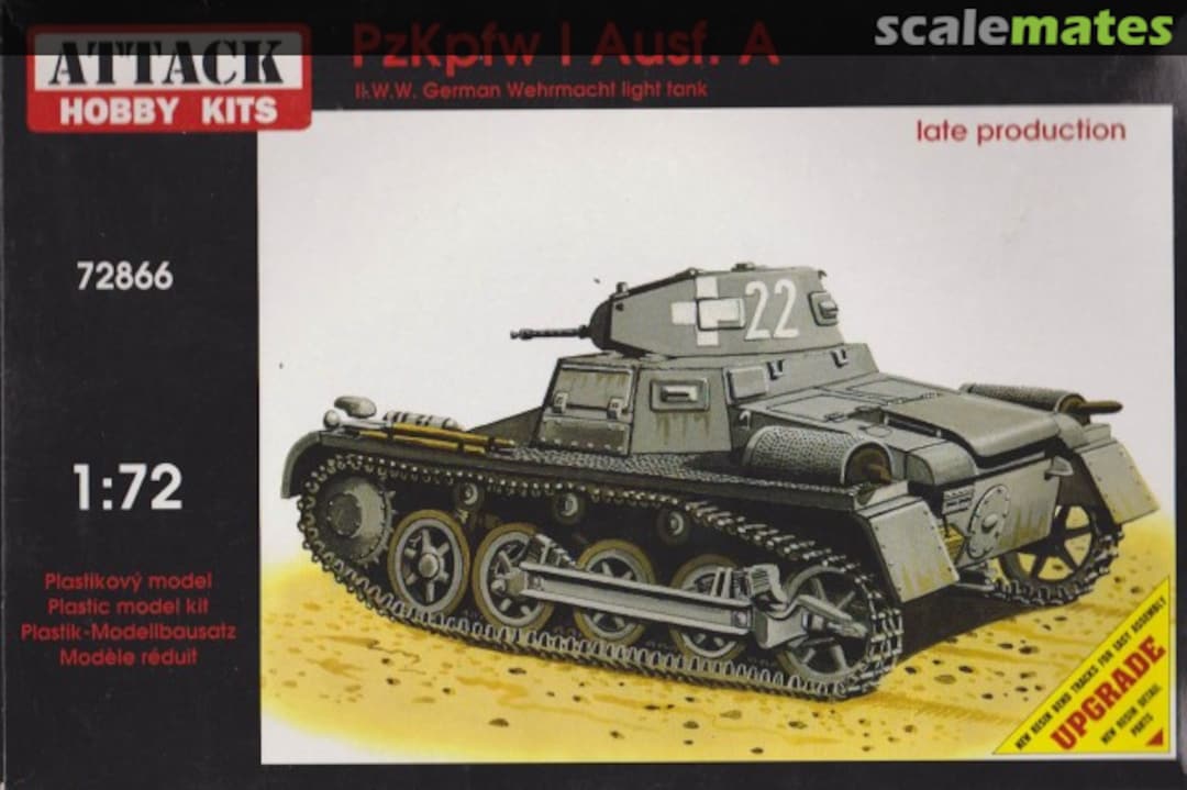 Boxart PzKpfw I Ausf. A 72866 Attack Hobby Kits Boxart PzKpfw I Ausf. A 72866 Attack Hobby Kits