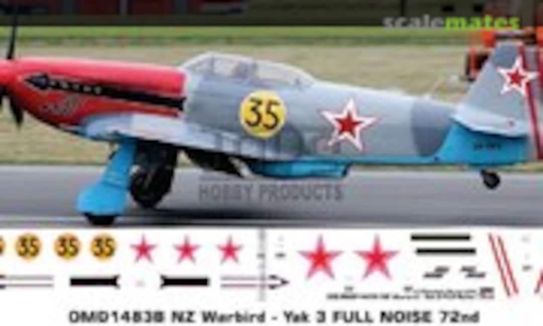 1:72 Warbird - Yak-3 Full Noise (Oldmodels Decals OMD1483B) OMD1483B