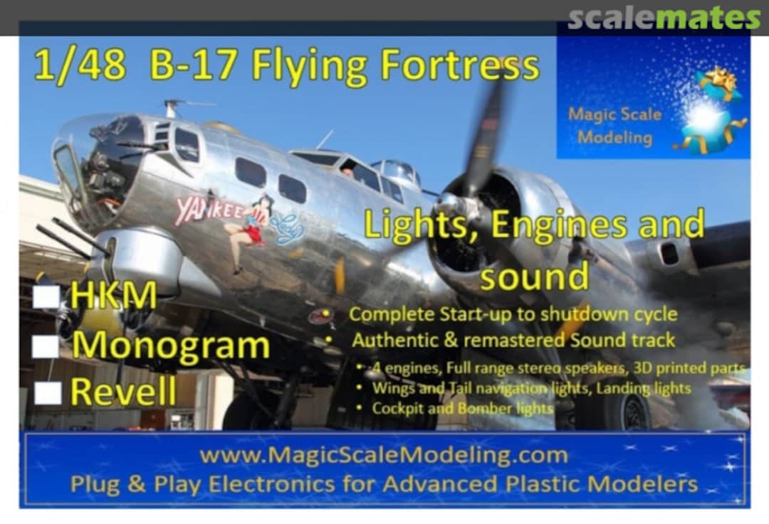 Boxart B-17 Flying Fortress - Lighting, Engines and Sound MSM-021 Magic Scale Modeling Boxart B-17 Flying Fortress - Lighting, Engines and Sound MSM-021 Magic Scale Modeling