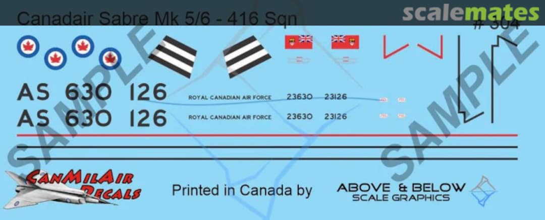 Boxart Canadair Sabre Mk. 5/6 304 Above & Below Graphics Boxart Canadair Sabre Mk. 5/6 304 Above & Below Graphics