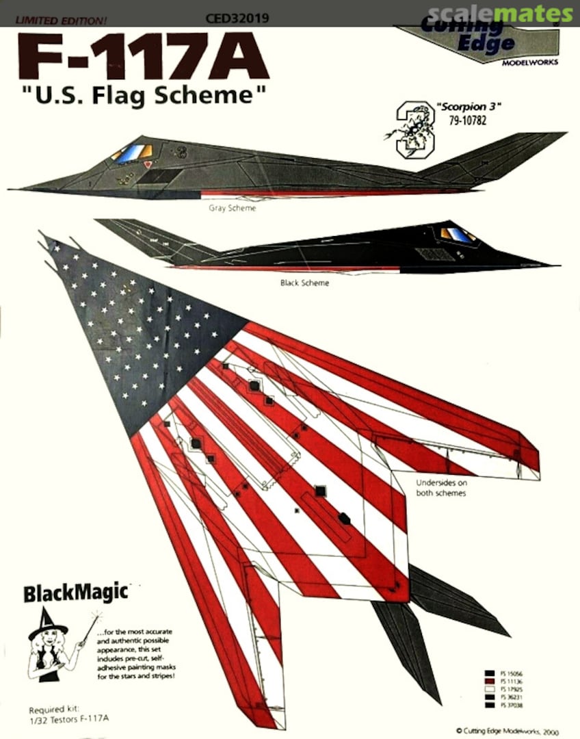 Boxart F-117A U.S. Flag Presentation Scheme CED32019 Cutting Edge Modelworks Boxart F-117A U.S. Flag Presentation Scheme CED32019 Cutting Edge Modelworks