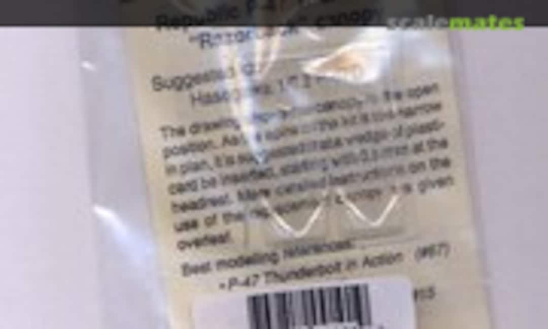 1:72 Republic P-47D Thunderbolt &quot;Razorback&quot; canopy (Squadron 9101)